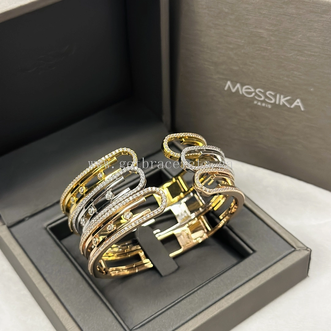 Messika Move 10th Bangle Yellow Gold White Gold Rose Gold For Her Diamonds Bracelet
