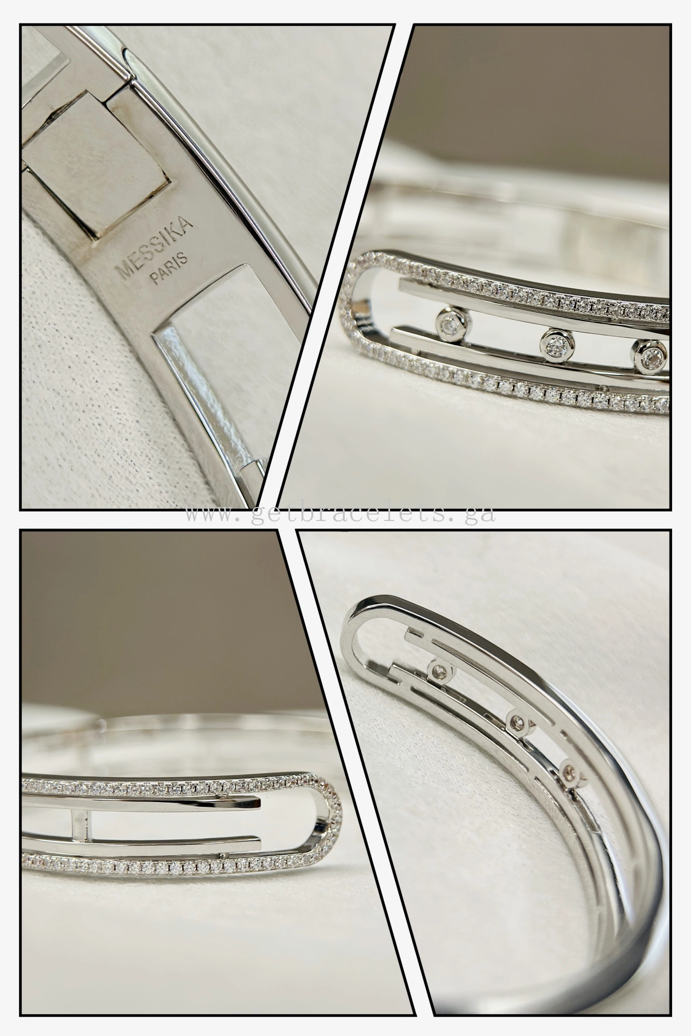 Messika Move 10th Bangle Yellow Gold White Gold Rose Gold For Her Diamonds Bracelet