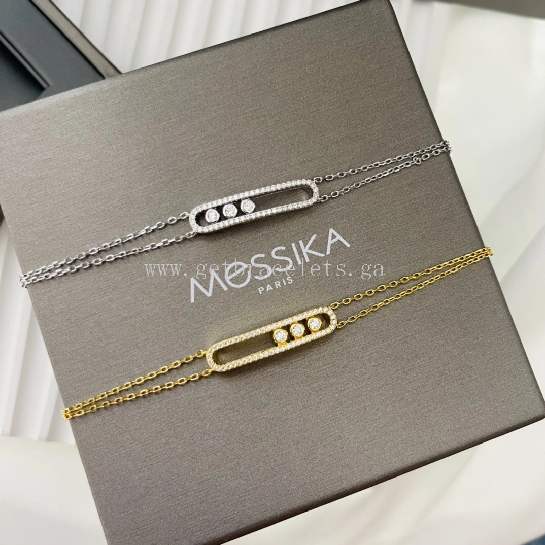 Messika Move Classic Diamond Bracelet Yellow Gold White Gold