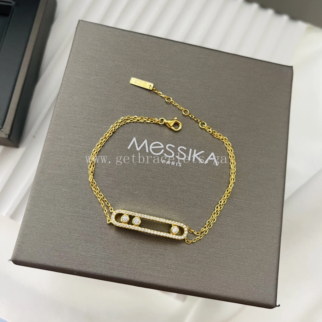 Messika Move Classic Diamond Bracelet Yellow Gold White Gold
