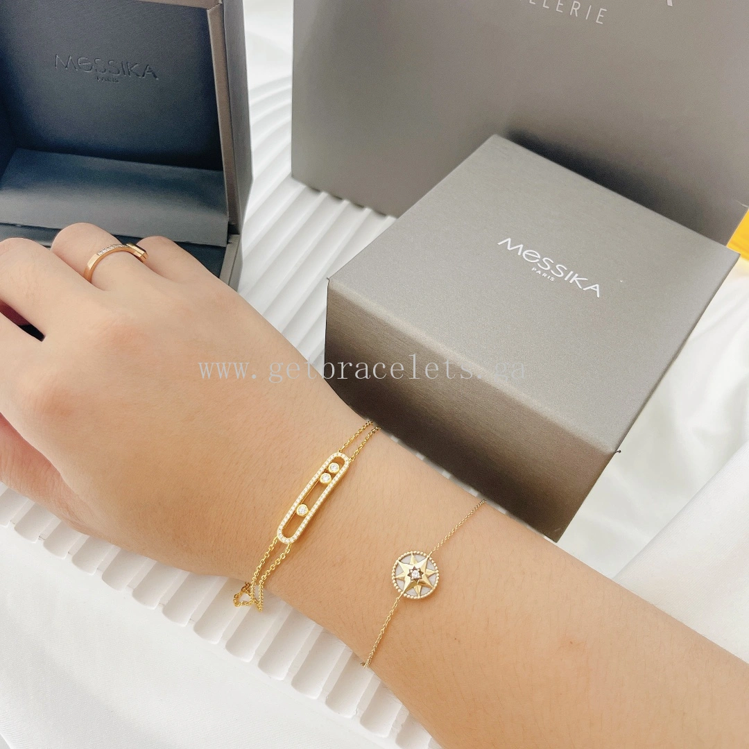 Messika Move Classic Diamond Bracelet Yellow Gold White Gold