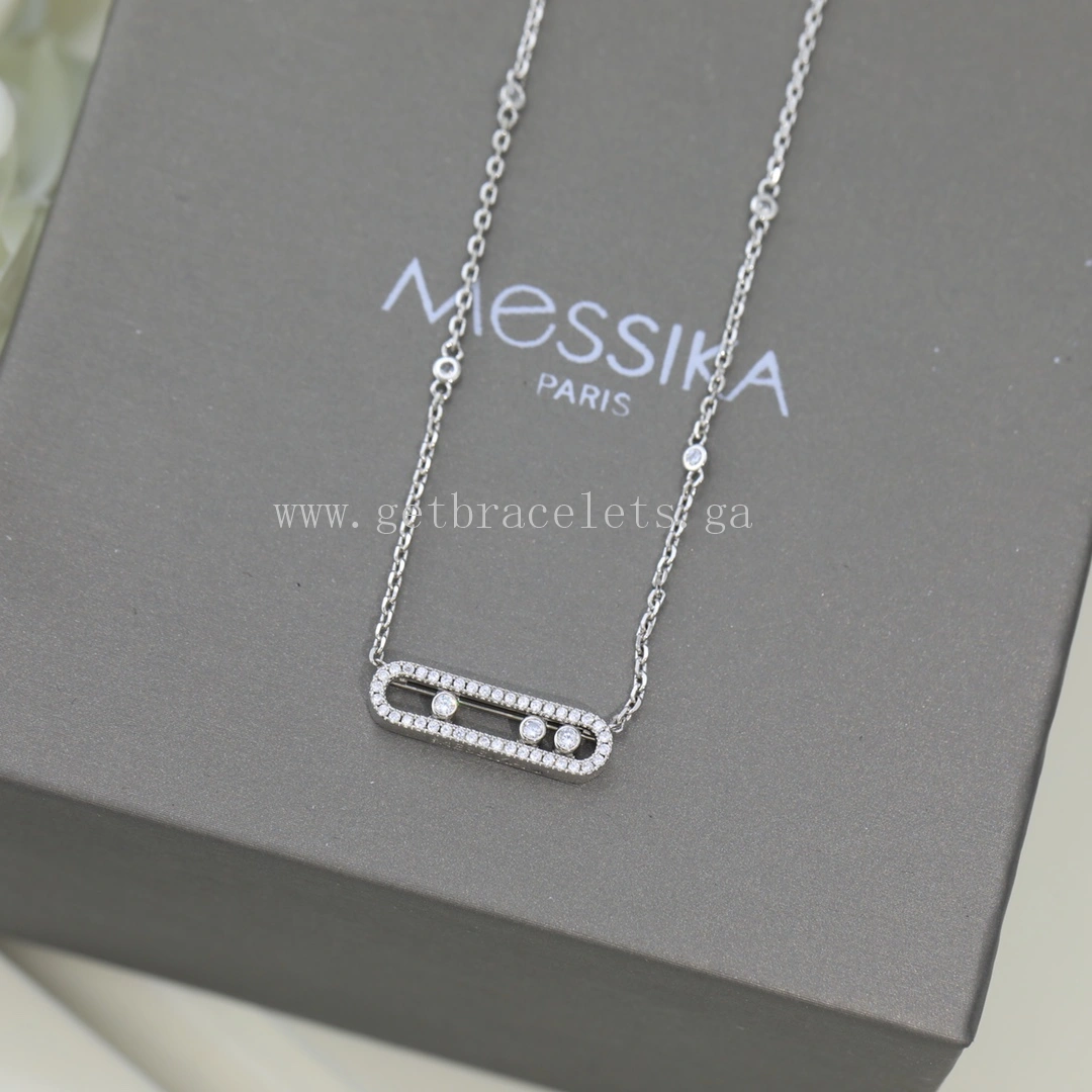 Messika Move Pave For Her Diamond Necklace White Gold Yellow Gold Rose Gold