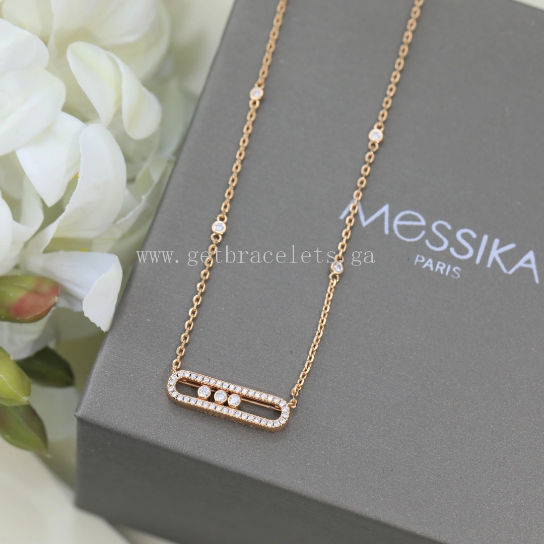 Messika Move Pave For Her Diamond Necklace White Gold Yellow Gold Rose Gold