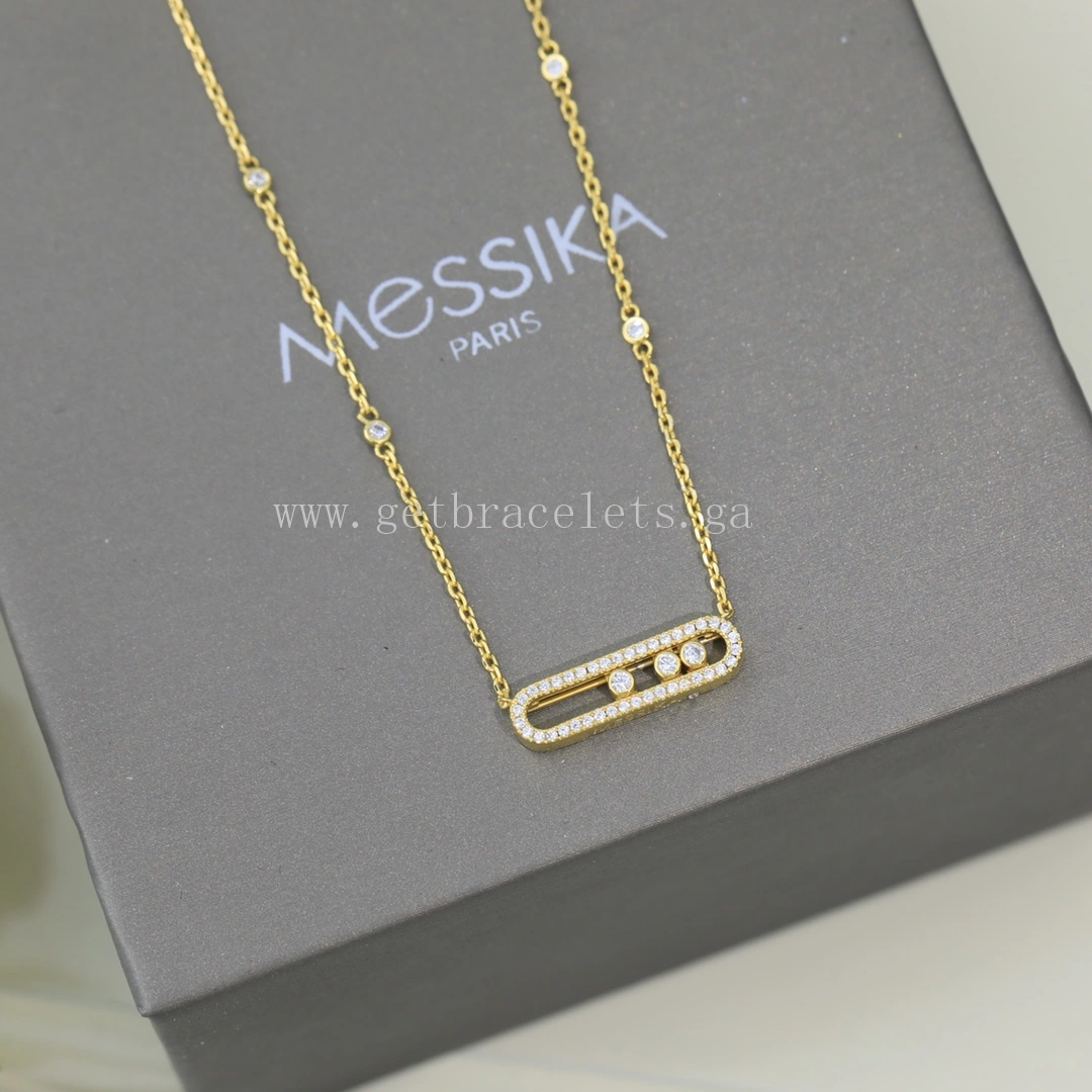 Messika Move Pave For Her Diamond Necklace White Gold Yellow Gold Rose Gold