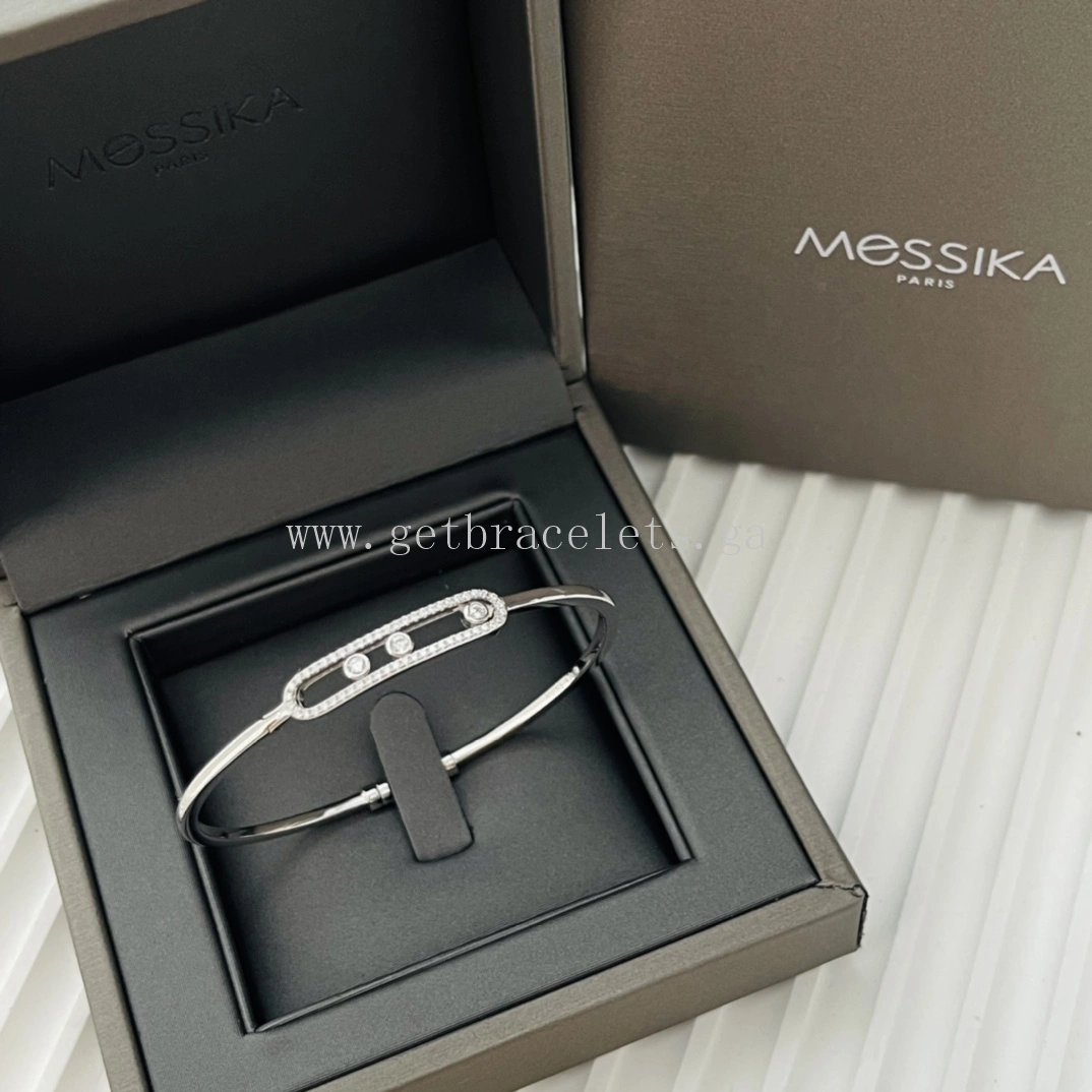 Messika Move Pave Thin Diamond Bracelet Yellow Gold White Gold Rose Gold