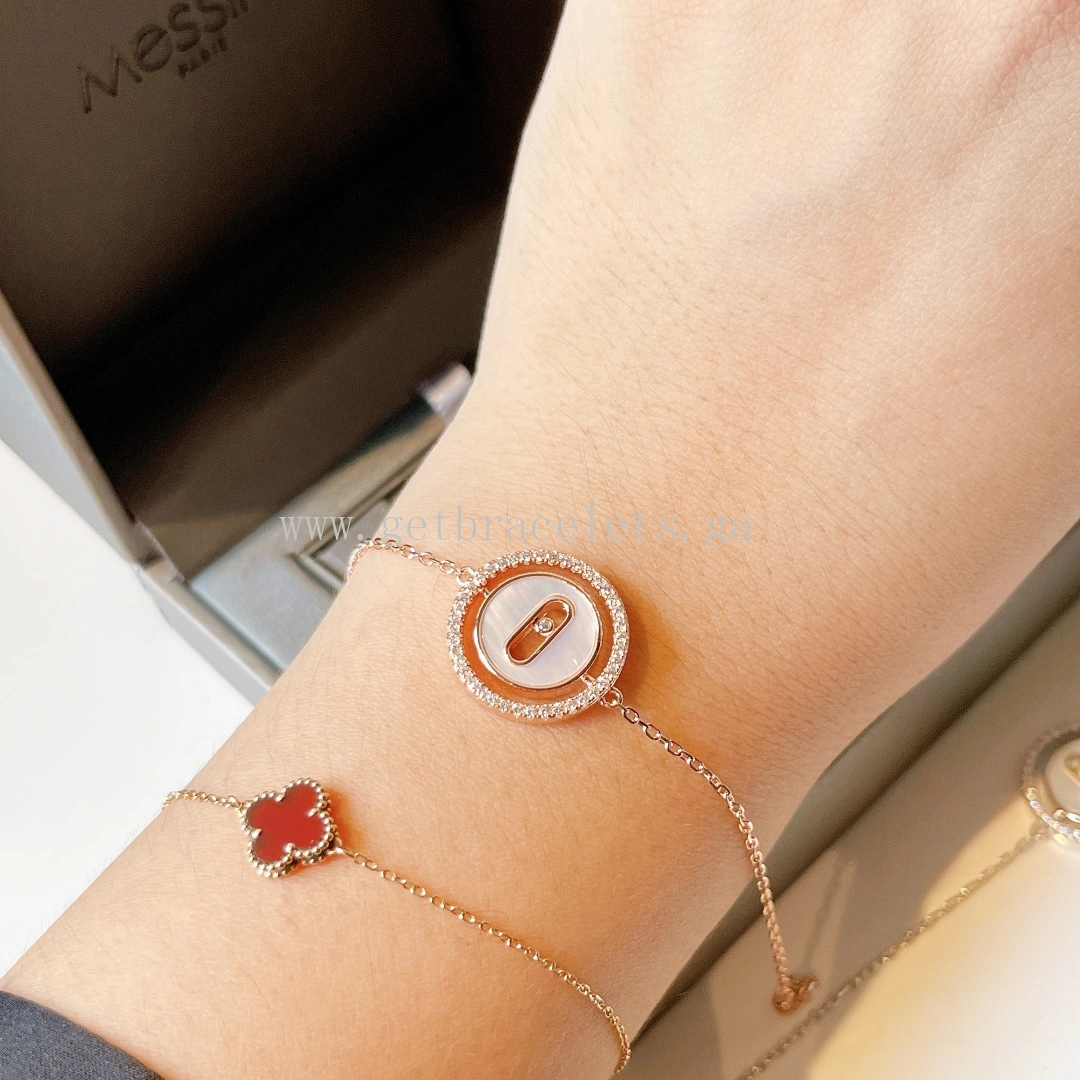 Messika Move Pave White Mother-of-Pearl Bracelet Yellow Gold White Gold Rose Gold