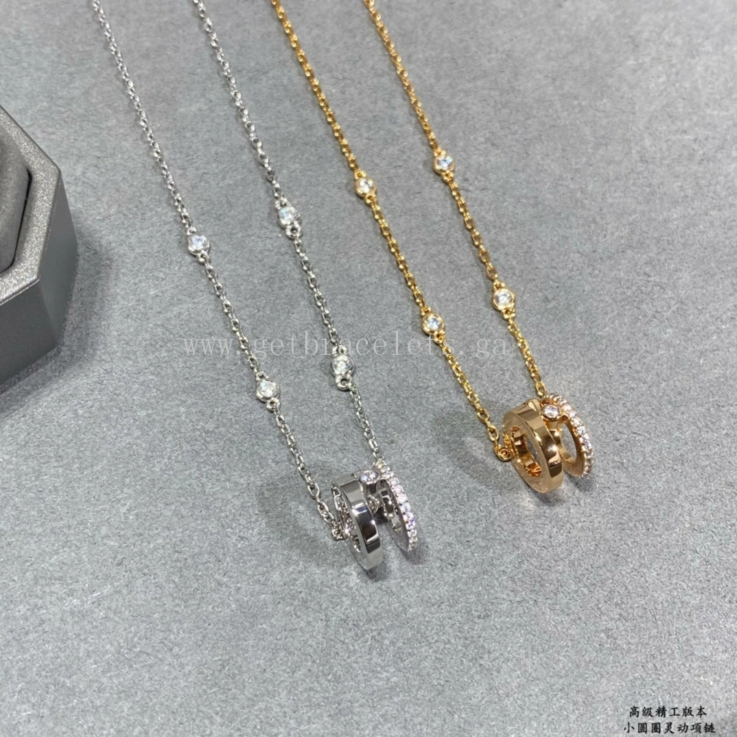 Messika Move Romane Diamond Necklace White Gold Rose Gold