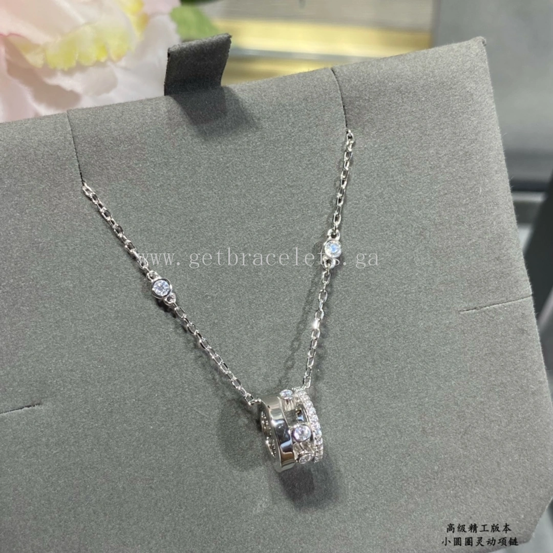 Messika Move Romane Diamond Necklace White Gold Rose Gold