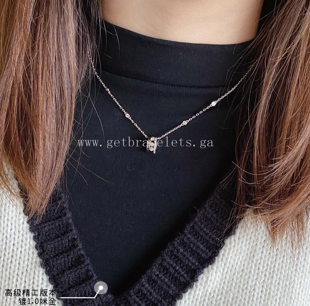 Messika Move Romane Diamond Necklace White Gold Rose Gold