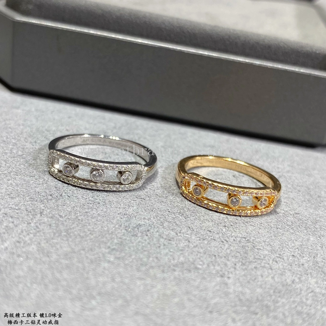 Messika Move Romane For Her Diamond Ring Rose Gold White Gold