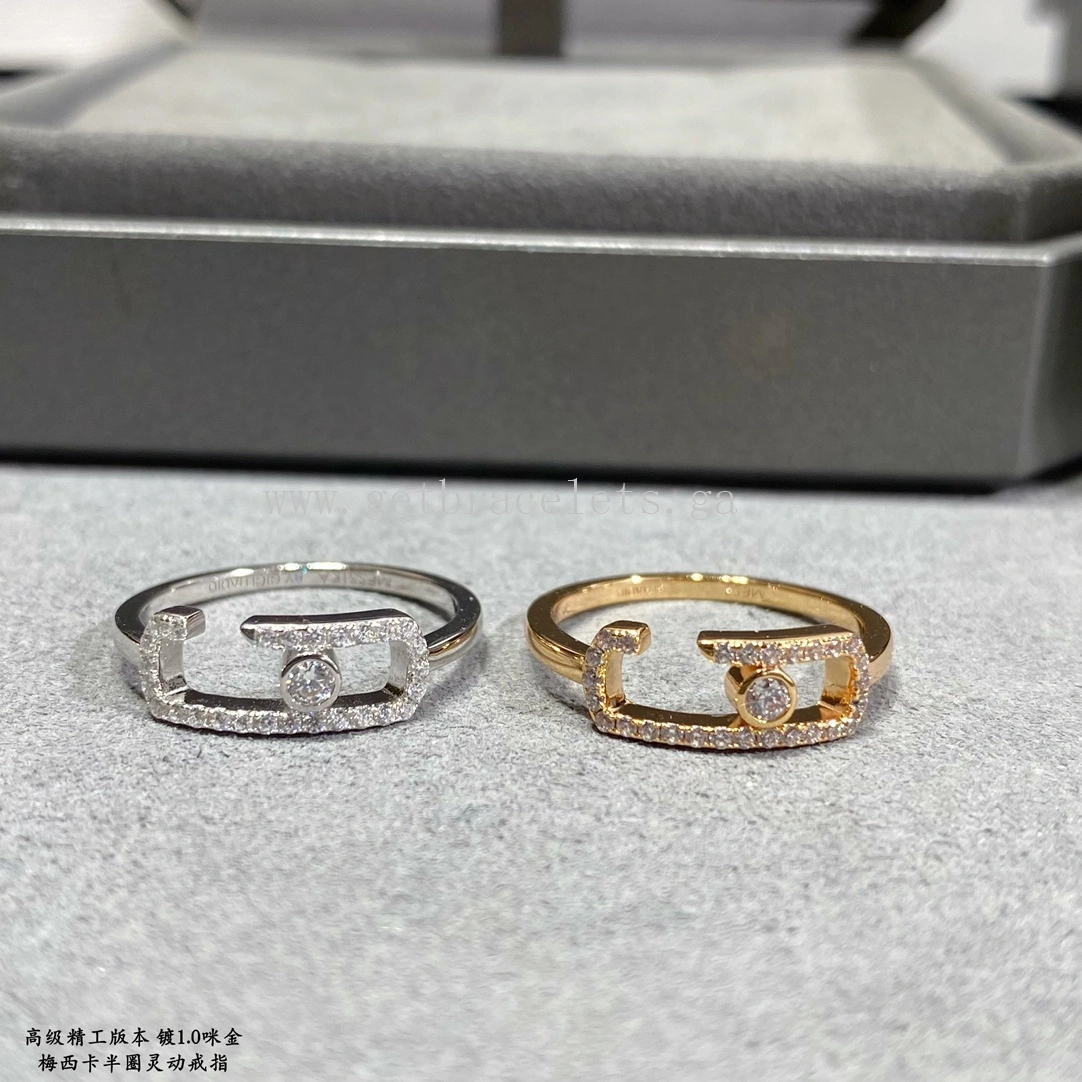 Messika Move Romane For Her Diamond Ring Rose Gold White Gold