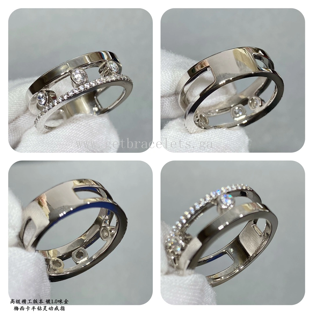 Messika Move Romane For Her Diamond Ring White Gold Rose Gold