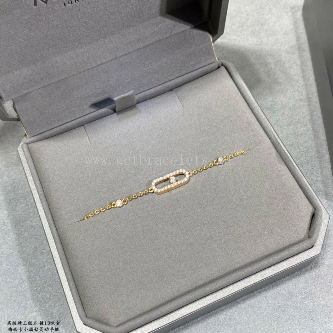 Messika Move Uno Pave White Gold Rose Gold For Her Diamond Bracelet