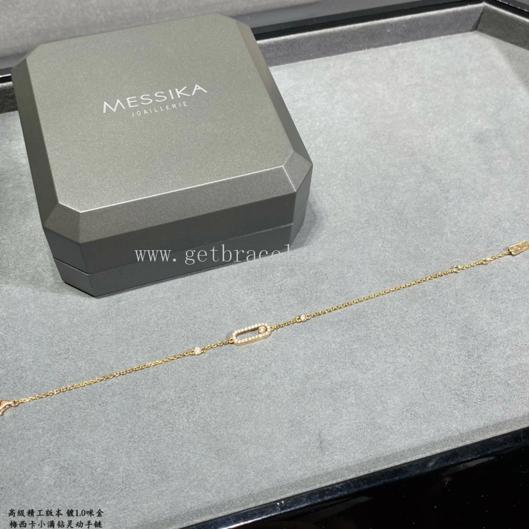 Messika Move Uno Pave White Gold Rose Gold For Her Diamond Bracelet