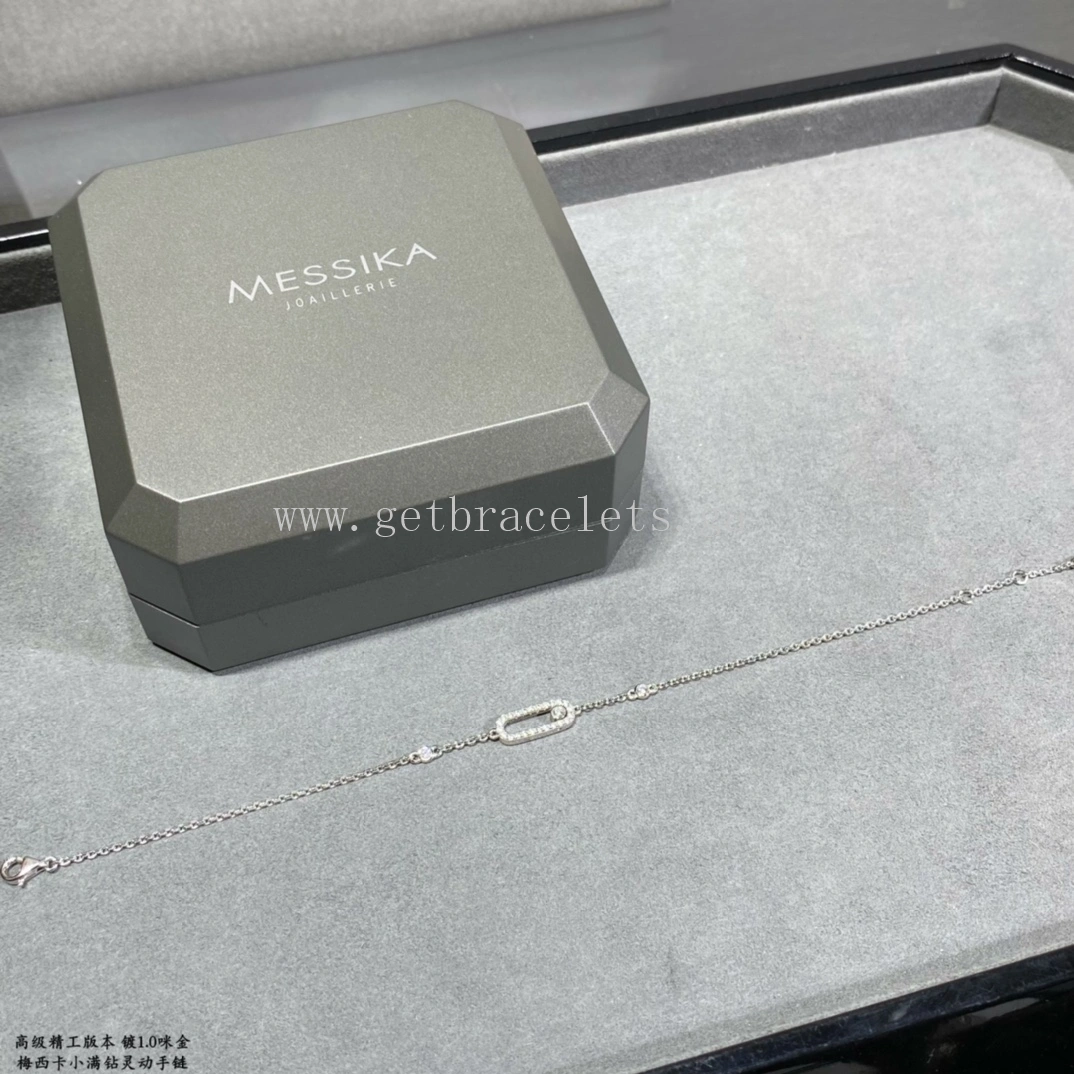 Messika Move Uno Pave White Gold Rose Gold For Her Diamond Bracelet