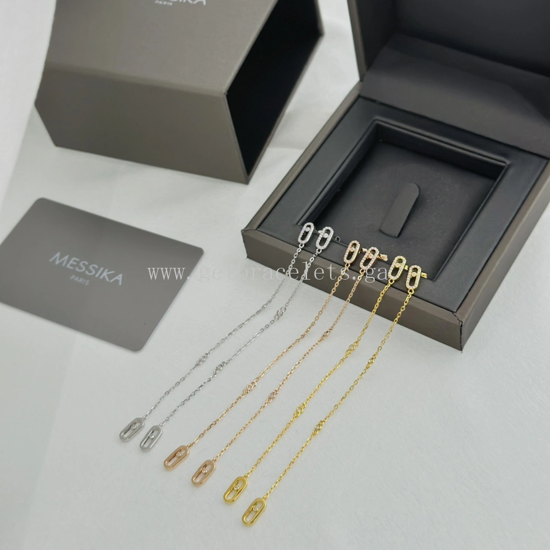 Messika Move Uno Pendant Diamond Earrings Rose Gold Yellow Gold White Gold