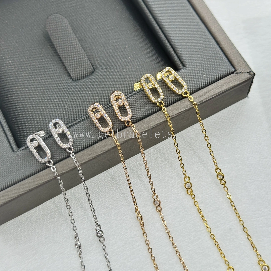 Messika Move Uno Pendant Diamond Earrings Rose Gold Yellow Gold White Gold