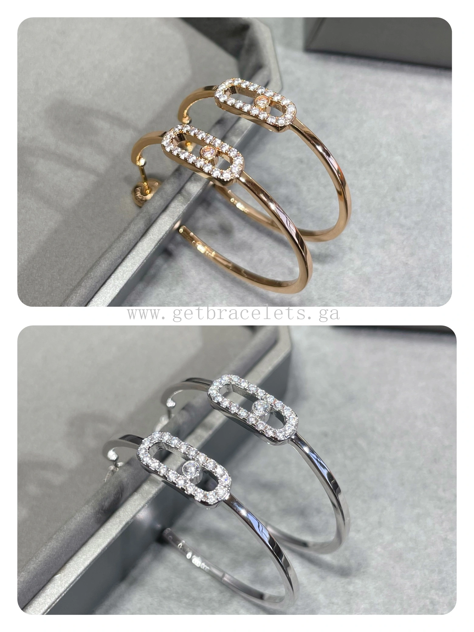 Messika Move Uno Small Hoop Earrings For Her Diamond Earrings White Gold Rose Gold