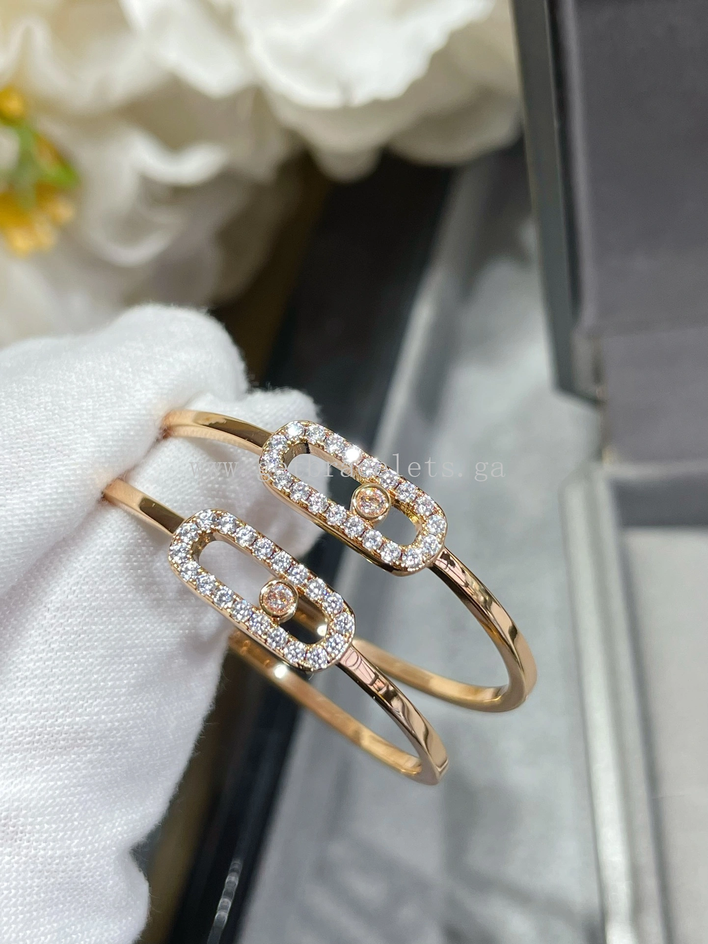Messika Move Uno Small Hoop Earrings For Her Diamond Earrings White Gold Rose Gold