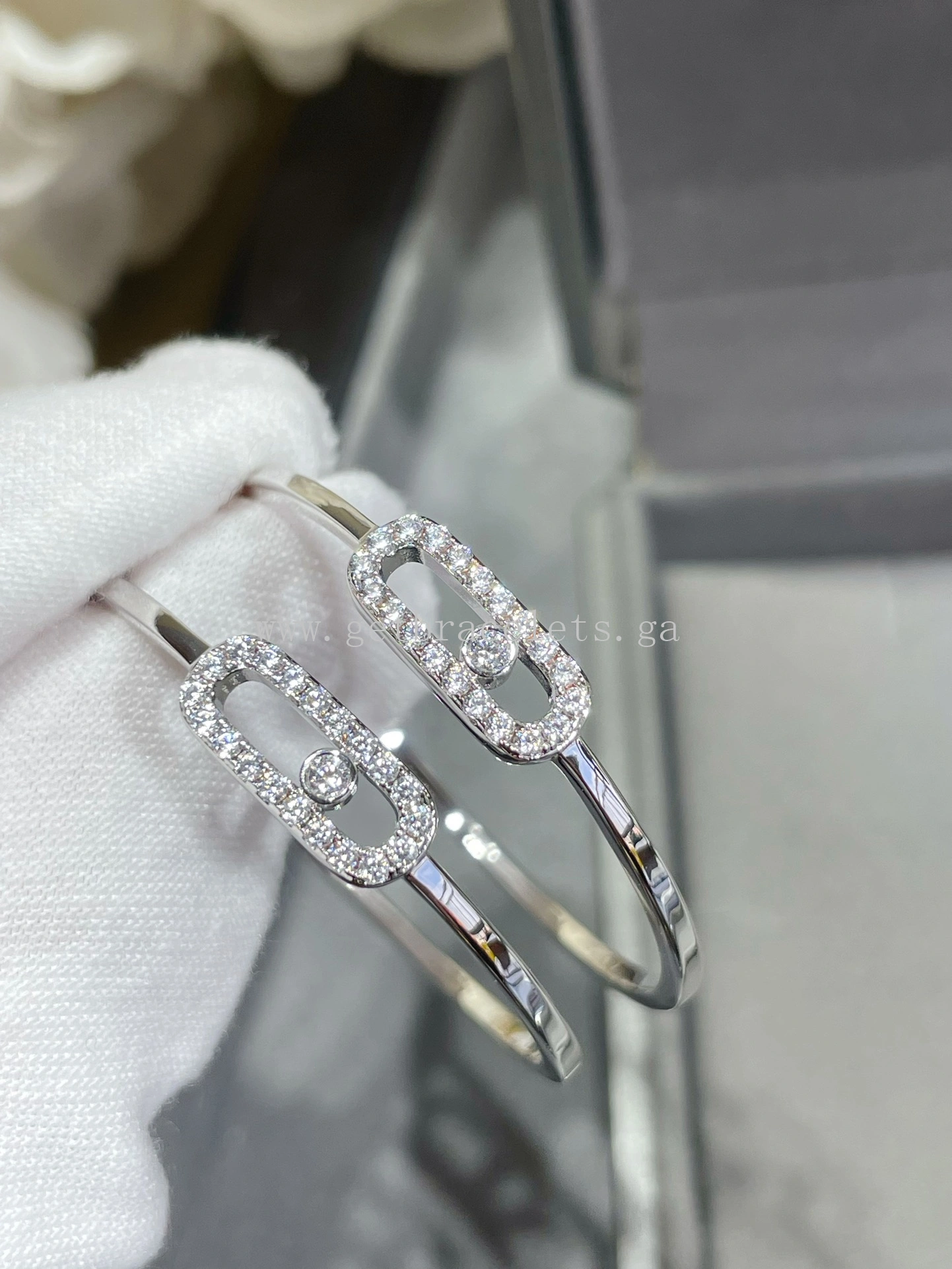 Messika Move Uno Small Hoop Earrings For Her Diamond Earrings White Gold Rose Gold