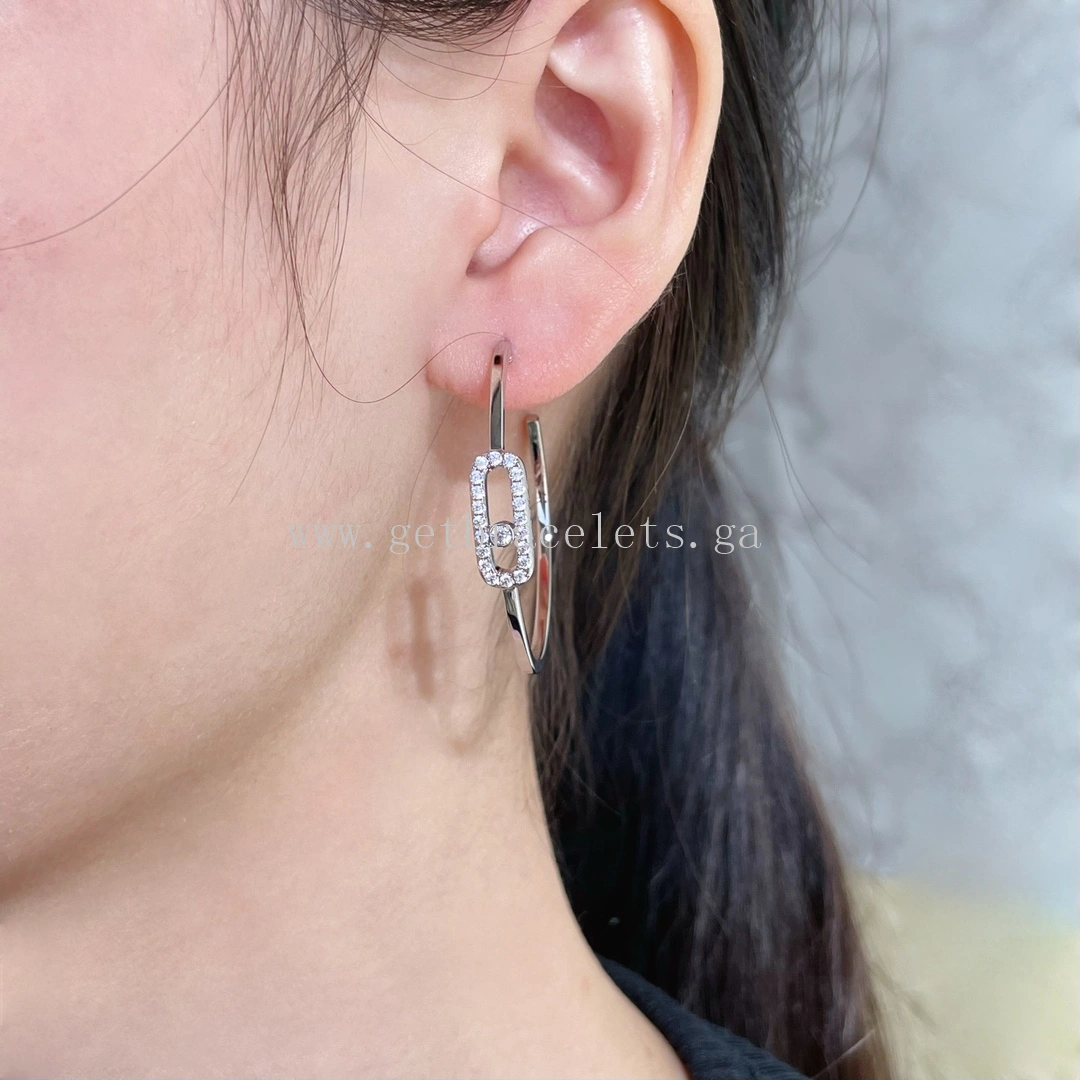 Messika Move Uno Small Hoop Earrings For Her Diamond Earrings White Gold Rose Gold