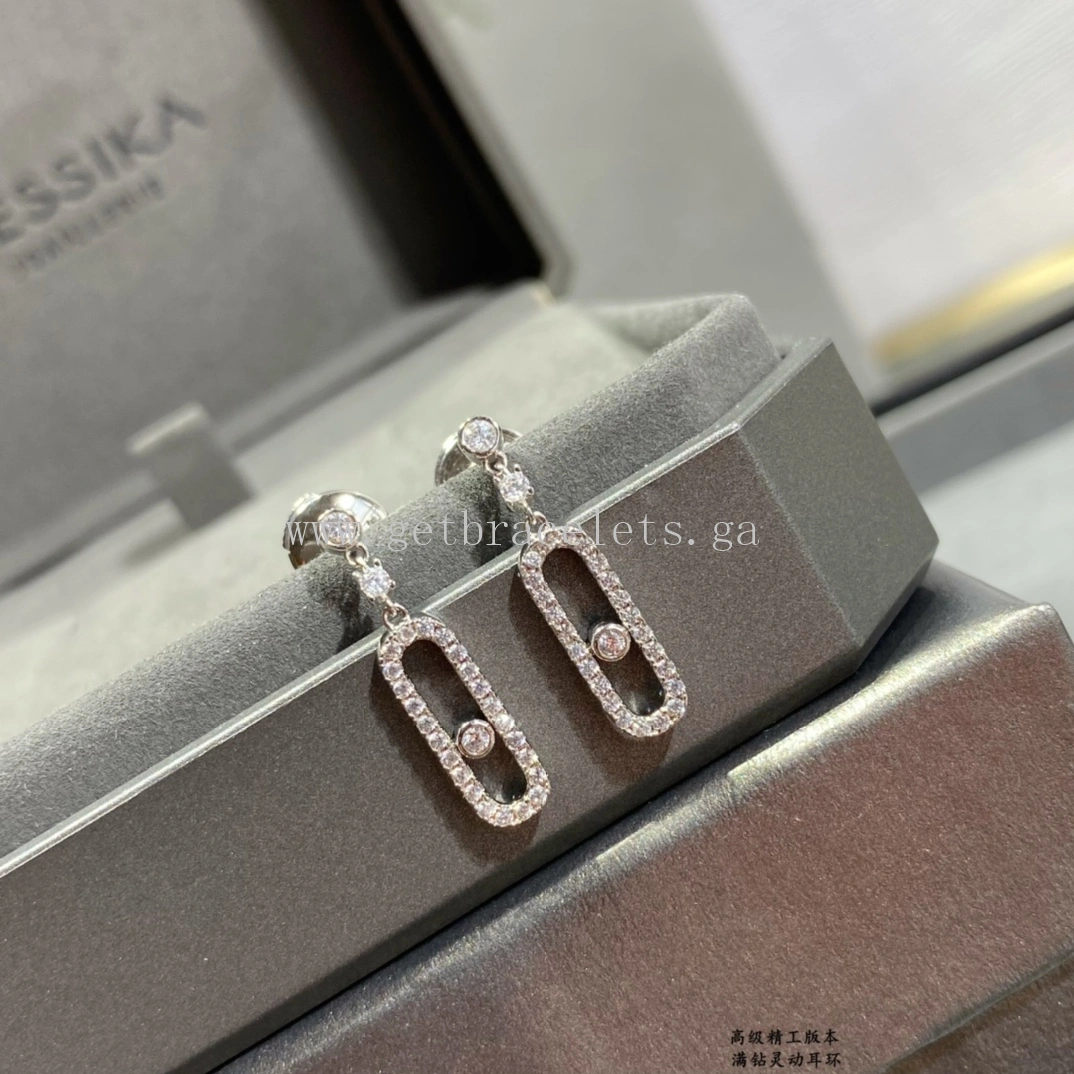 Messika Move Uno Stud For Her Diamond Earrings Rose Gold White Gold