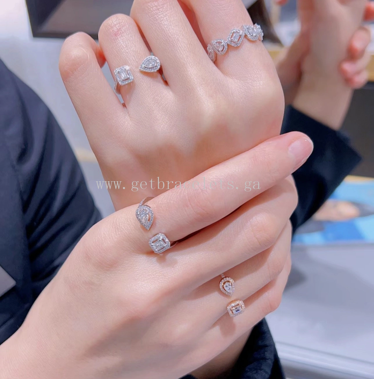 Messika My Twin Toi & Moi White Gold Rose Gold For Her Diamond Ring