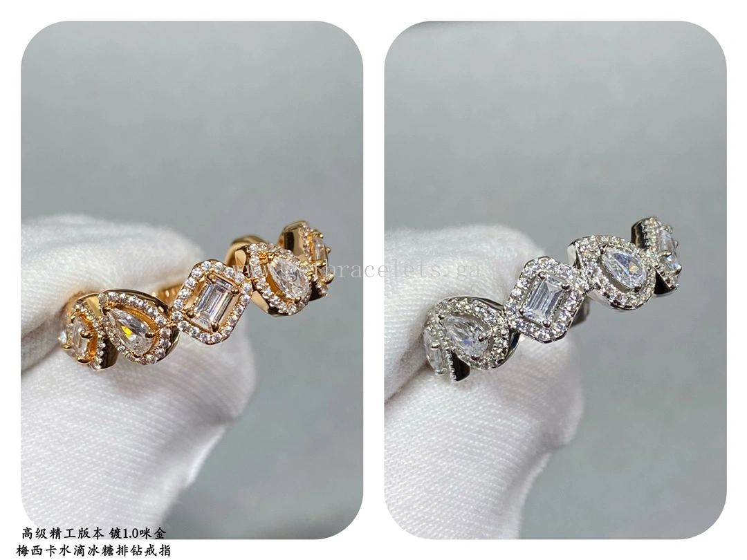 Messika My Twin Wedding Diamond Ring Rose Gold White Gold