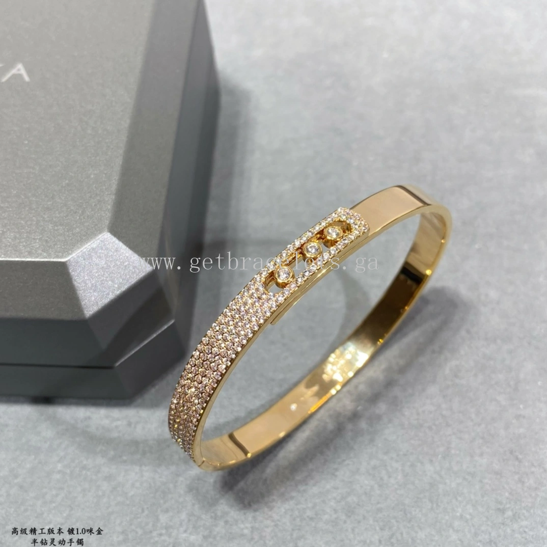 Messika Noa Pave Bangle Yellow Gold White Gold Rose Gold For Her Diamond Bracelet