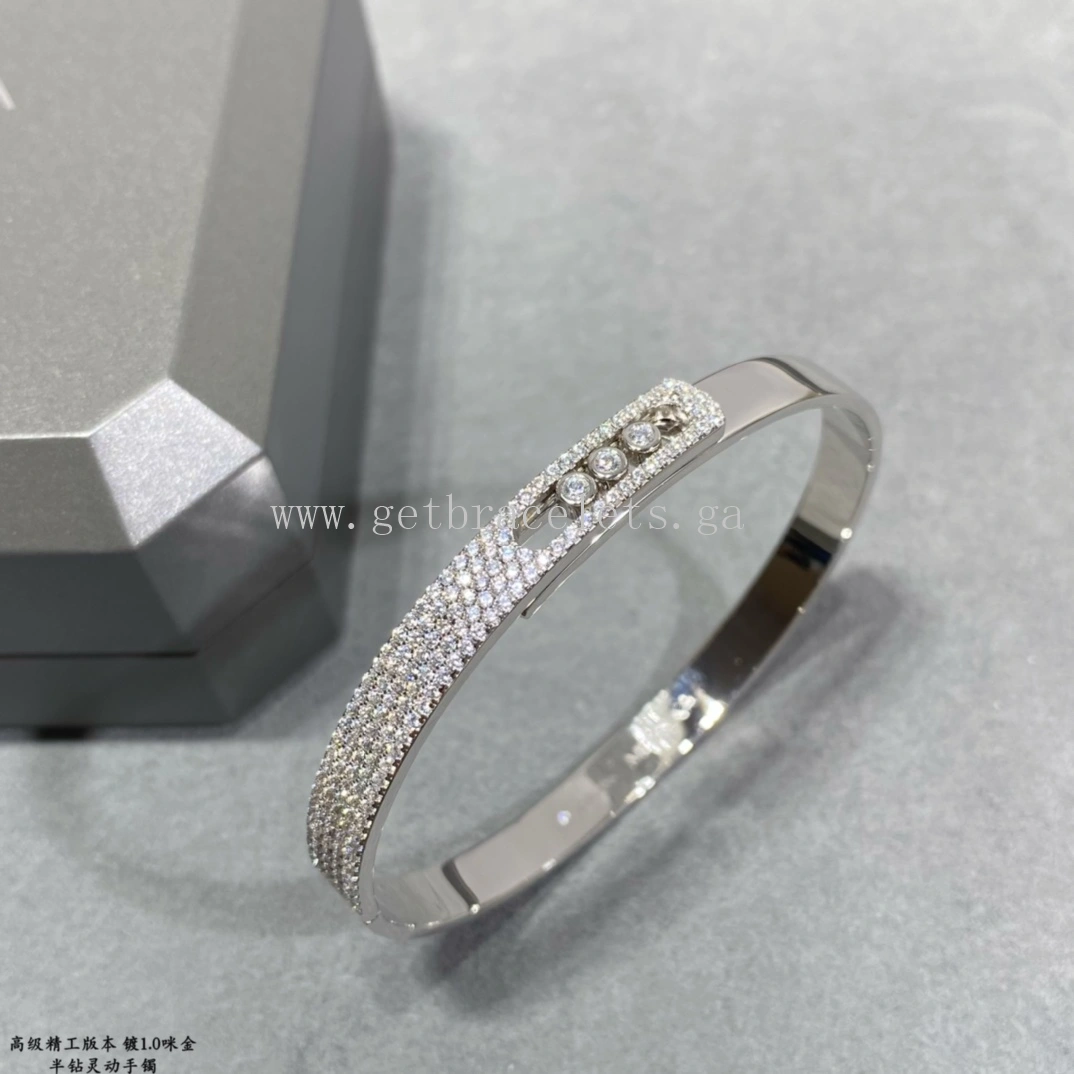 Messika Noa Pave Bangle Yellow Gold White Gold Rose Gold For Her Diamond Bracelet