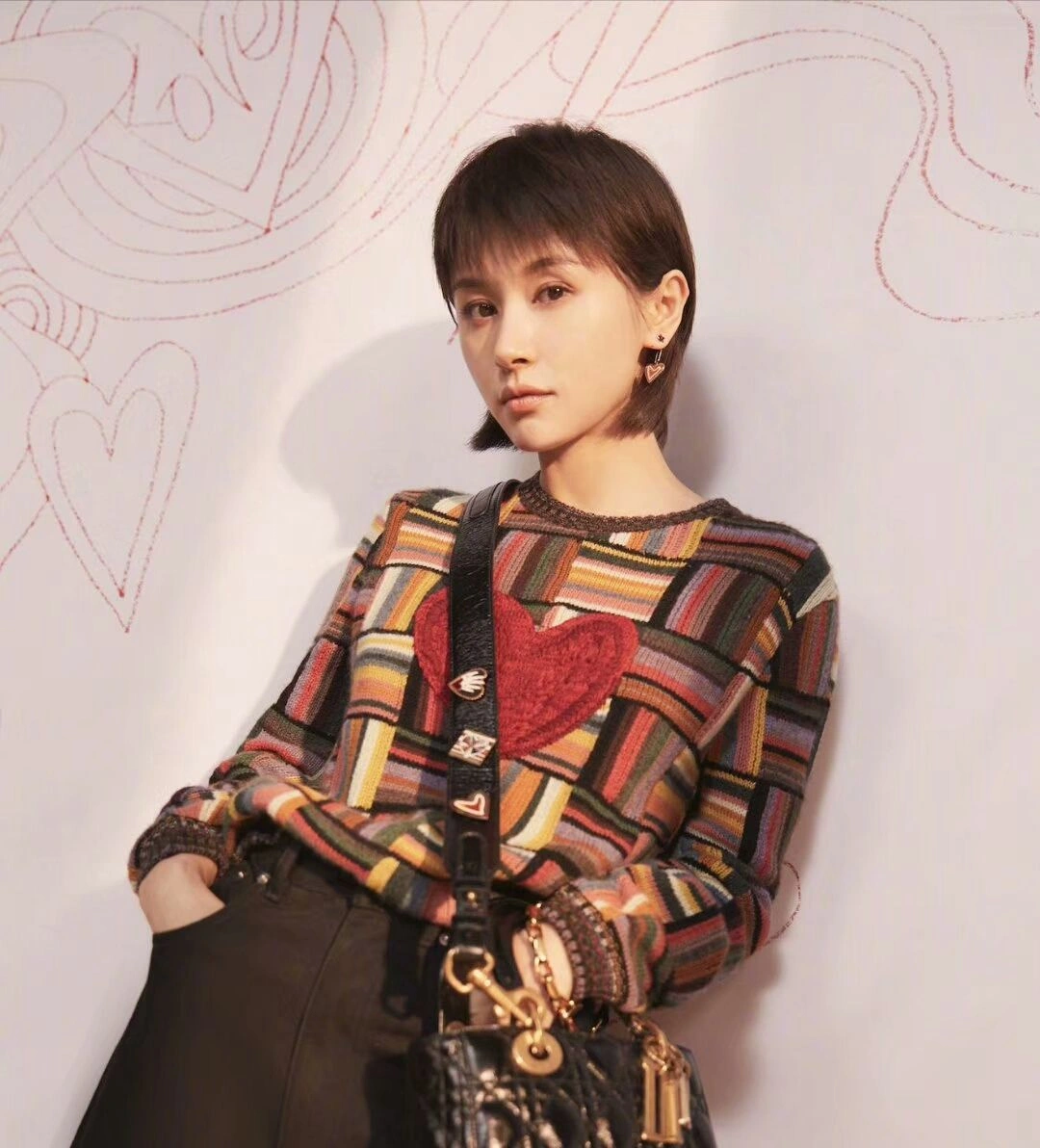 Most Fashion Womens Dior Dioramour Multicolor Heart Motif Pendant Star-Bee Asymmetric Brass Earrings E0936DMRLQ_D919