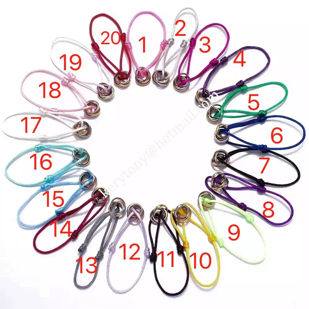 Most Luxury Cartier Trinity Rope Bracelet White Gold Yellow God Rose Gold With Diamonds Low Price