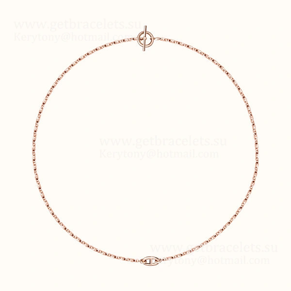 Most Luxury Hermes New Farandole Necklace White Gold Pink Gold