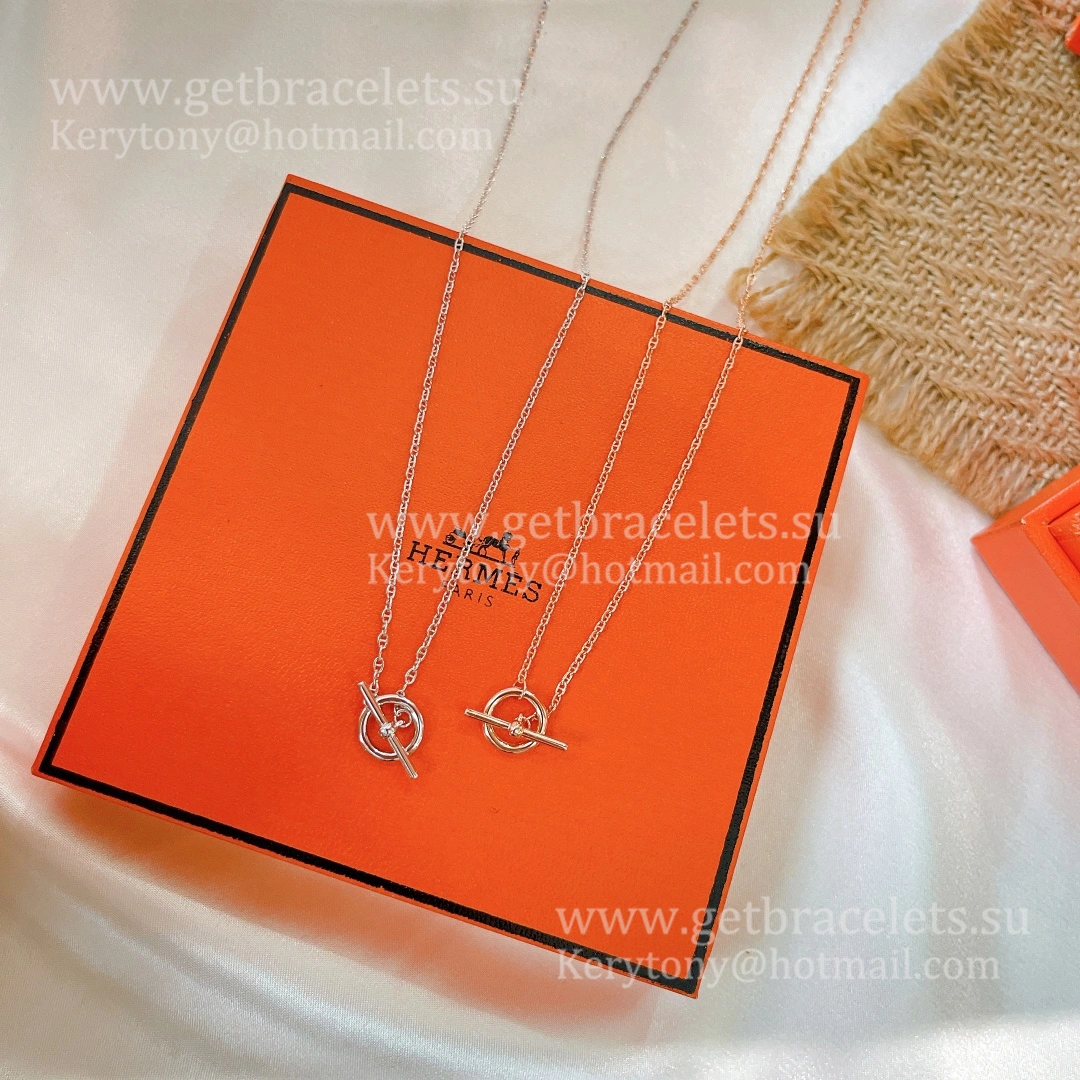 Most Luxury Hermes New Farandole Necklace White Gold Pink Gold