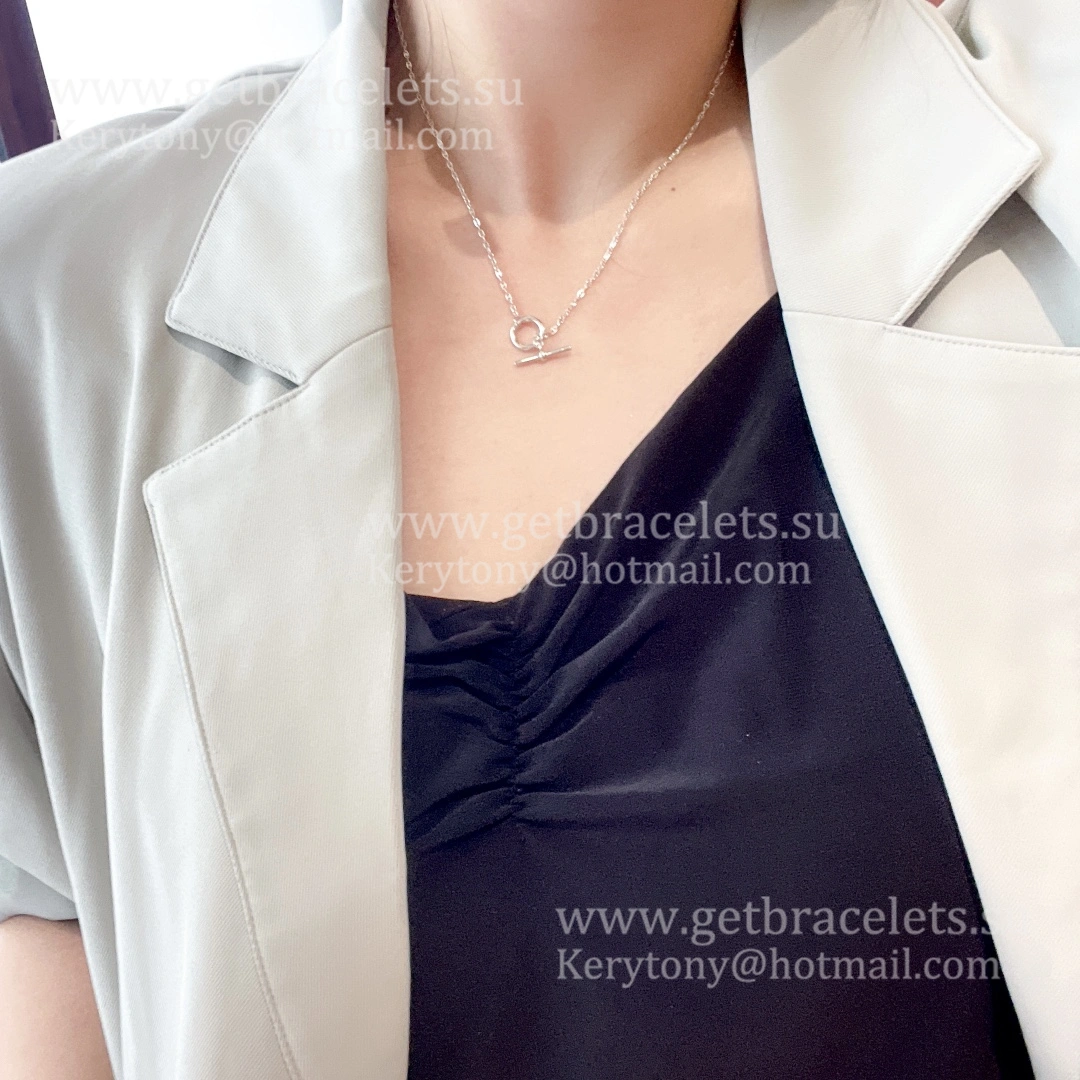 Most Luxury Hermes New Farandole Necklace White Gold Pink Gold