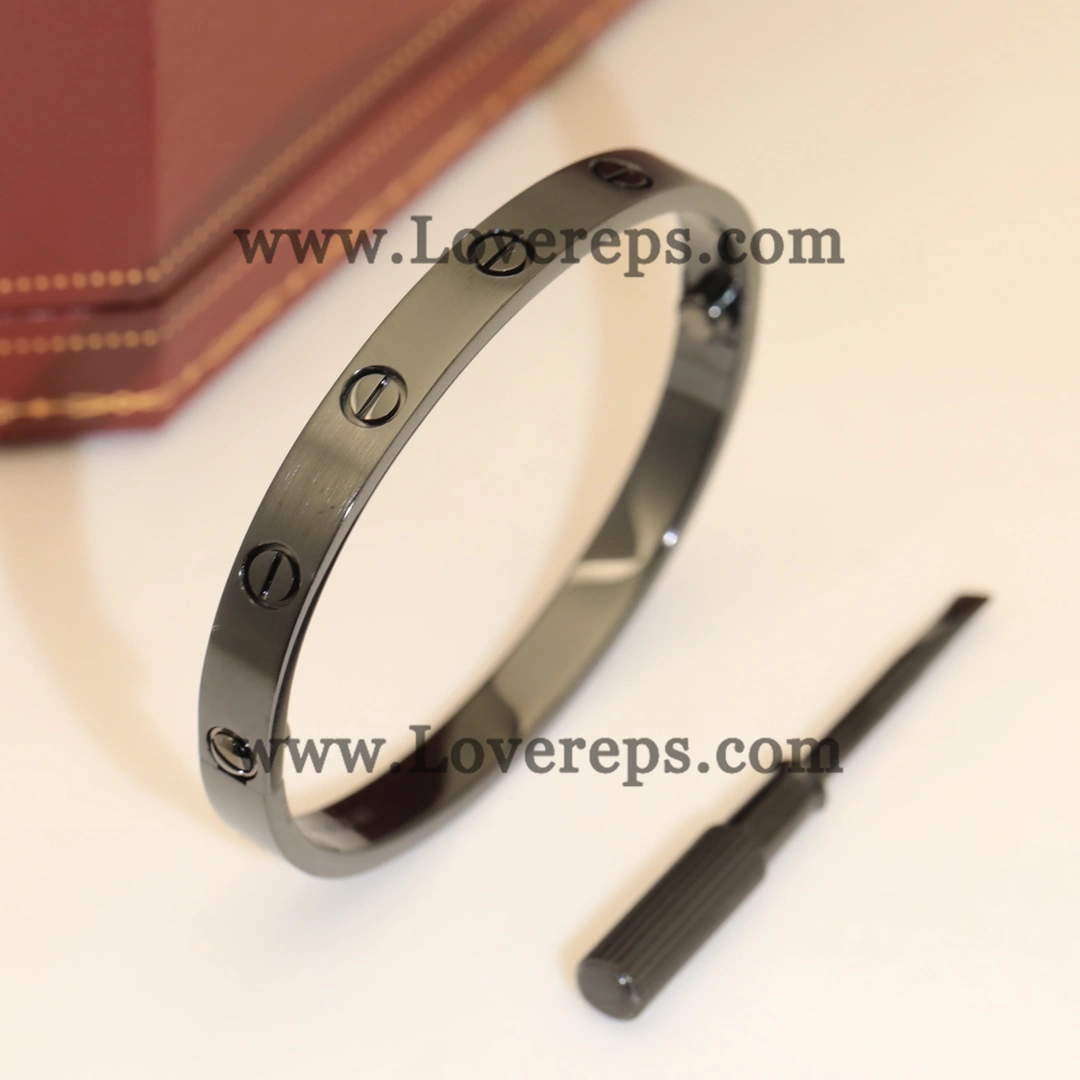 New Cartier Black Love Bracelet-Brushed Finish