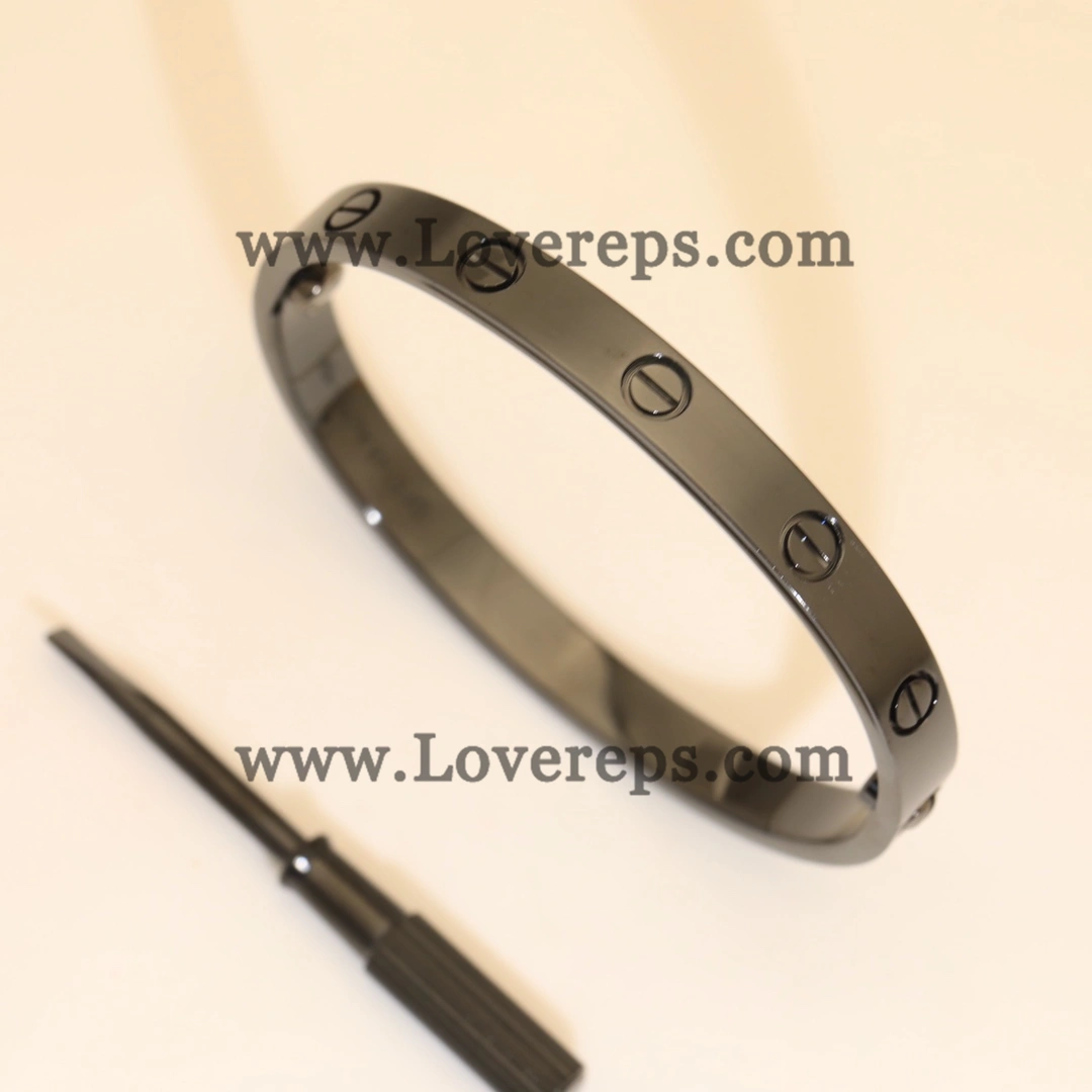 New Cartier Black Love Bracelet-Brushed Finish
