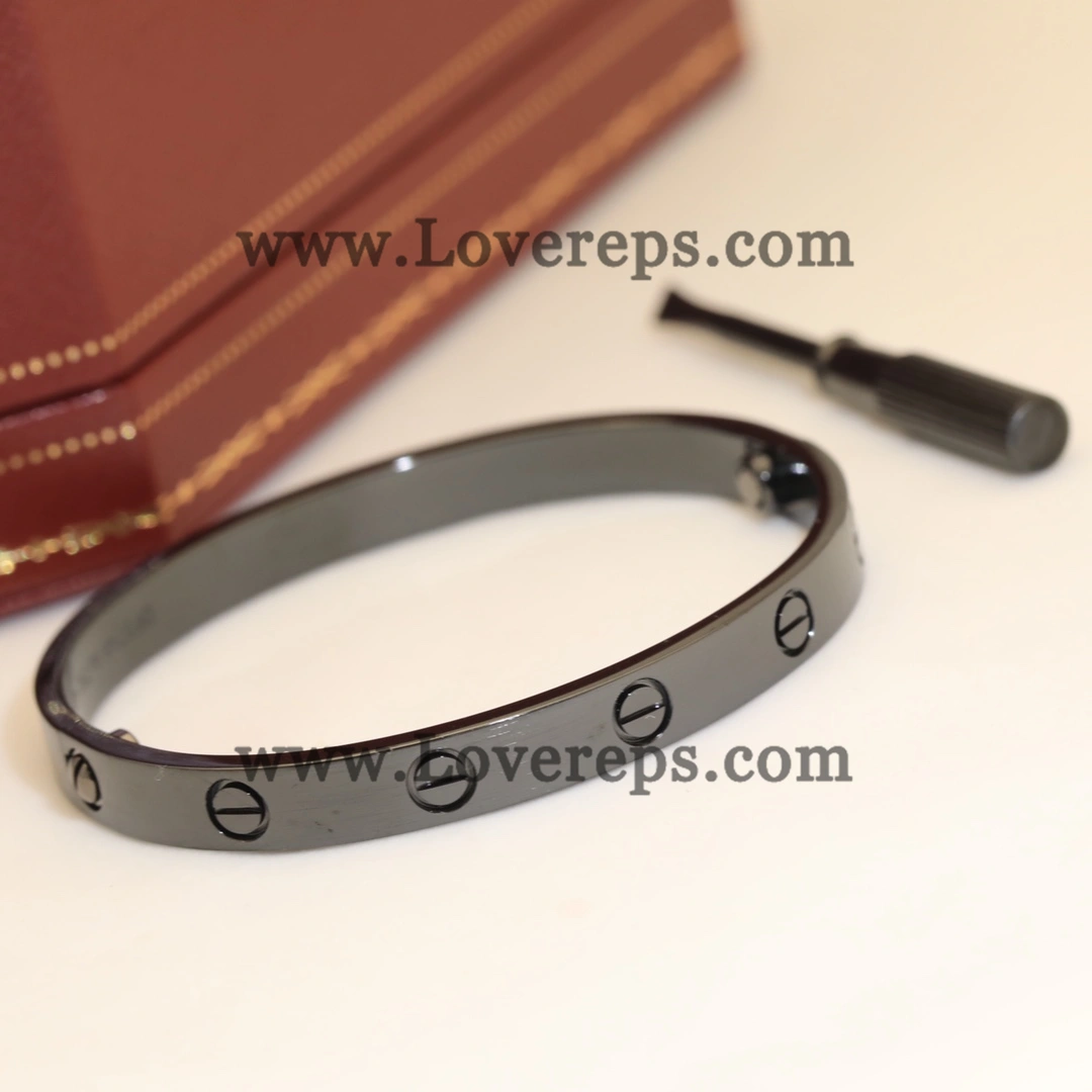 New Cartier Black Love Bracelet-Brushed Finish