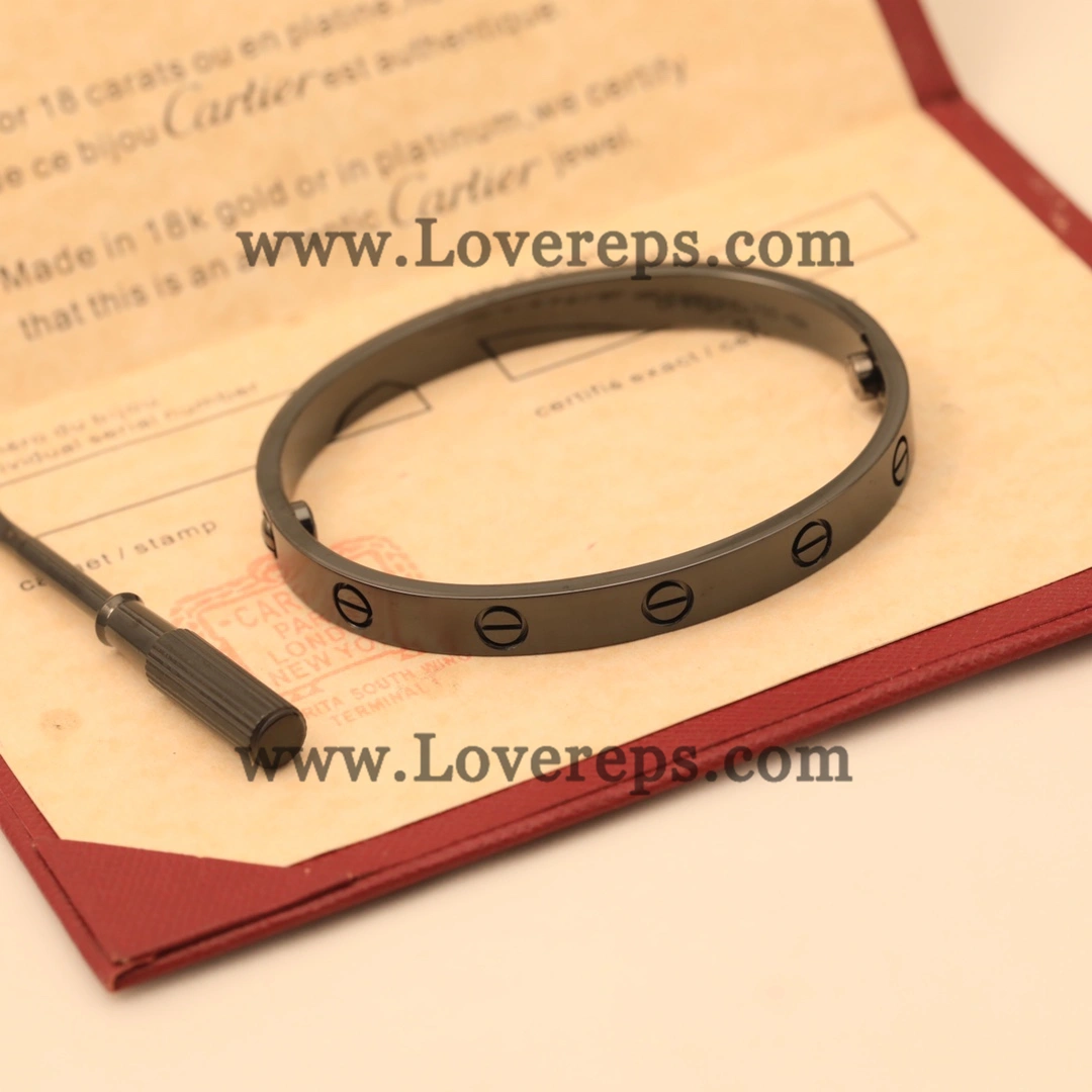 New Cartier Black Love Bracelet-Brushed Finish