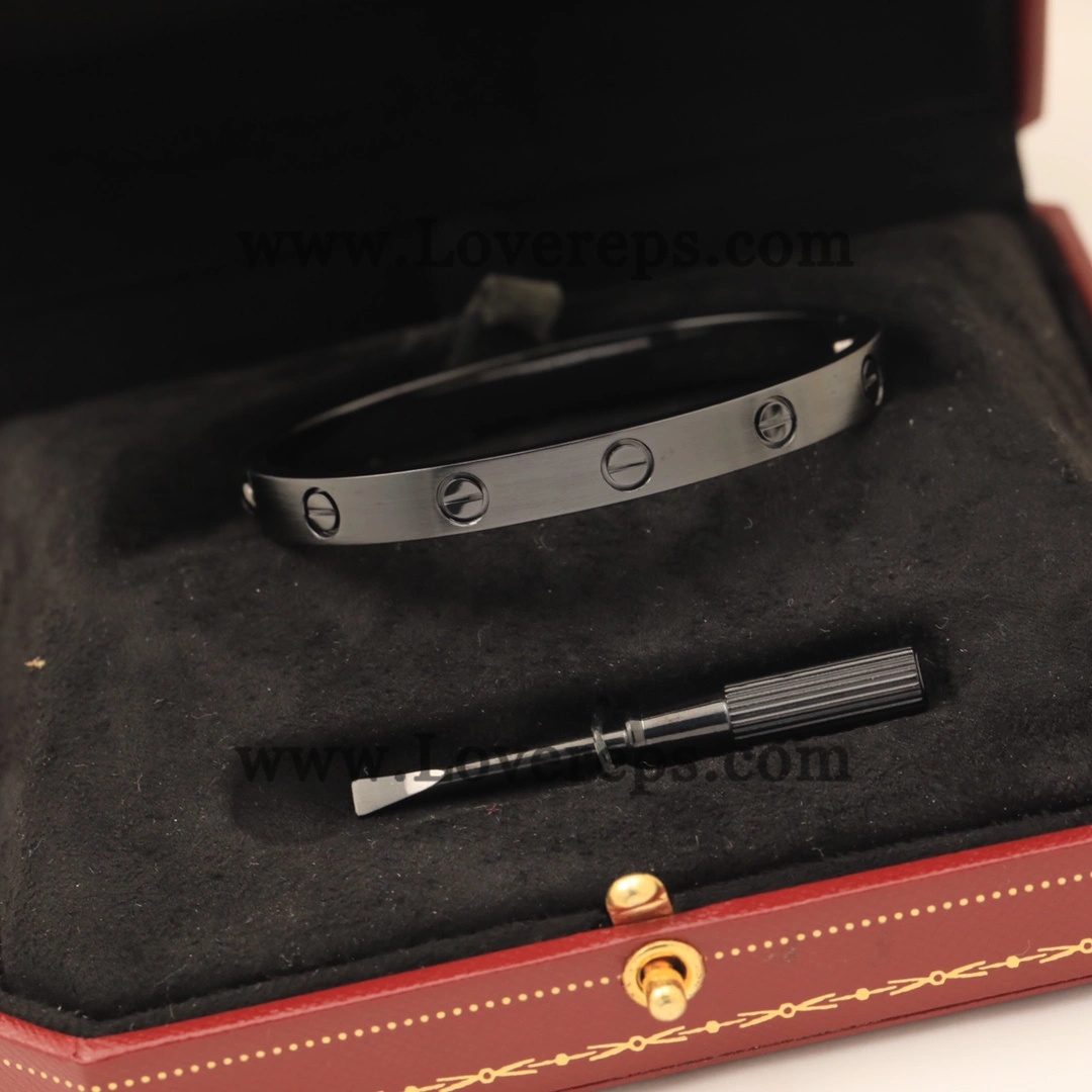 New Cartier Black Love Bracelet-Brushed Finish