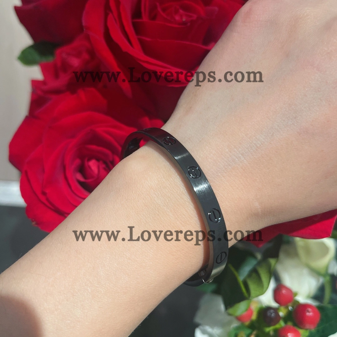 New Cartier Black Love Bracelet-Brushed Finish