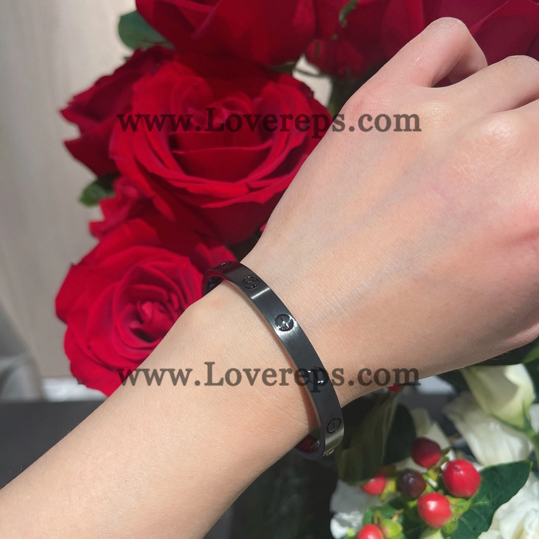 New Cartier Black Love Bracelet-Brushed Finish