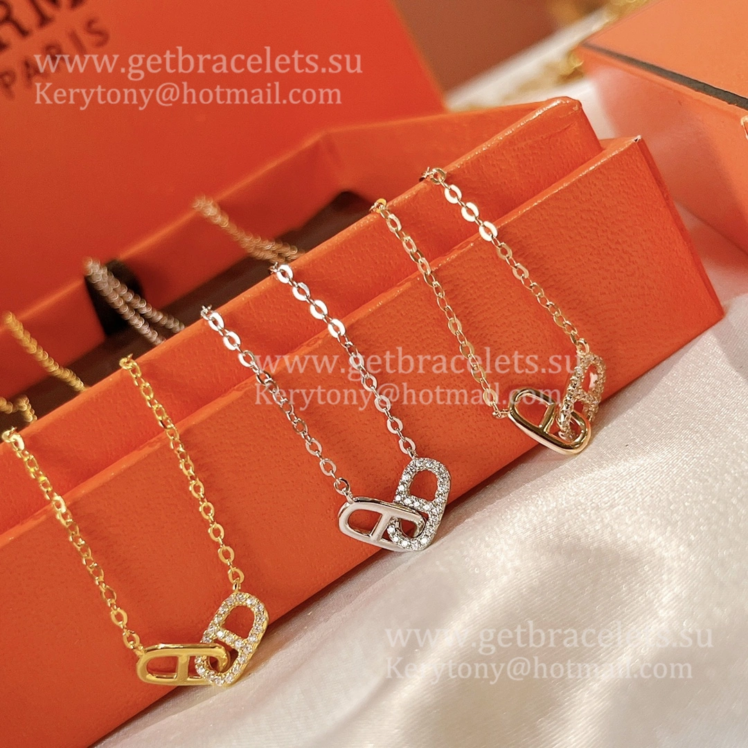 New Hermes New Farandole Necklace With Diamonds Silver Yellow Gold Rose Gold
