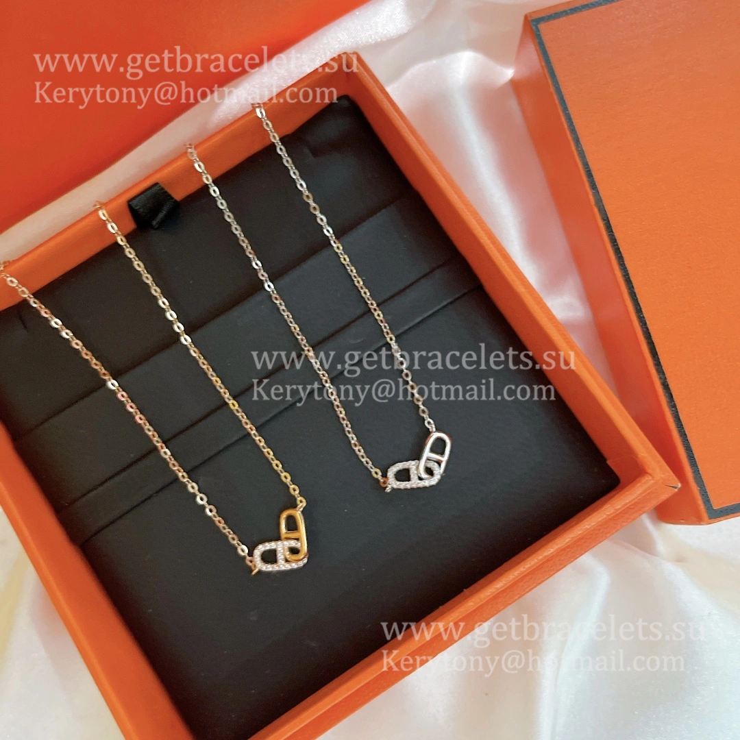 New Hermes New Farandole Necklace With Diamonds Silver Yellow Gold Rose Gold
