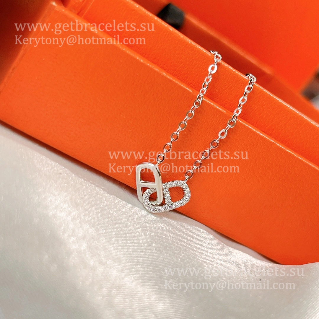 New Hermes New Farandole Necklace With Diamonds Silver Yellow Gold Rose Gold