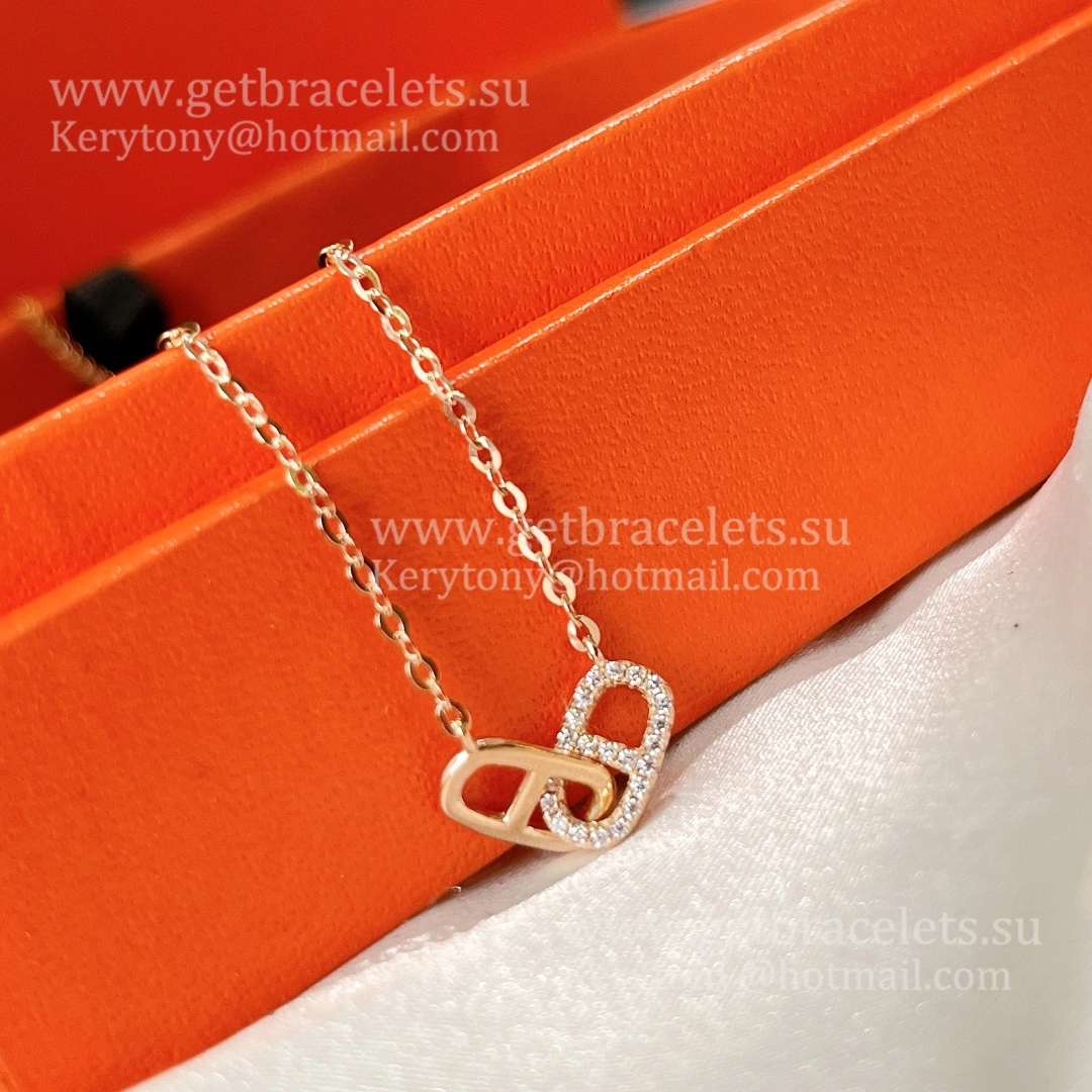 New Hermes New Farandole Necklace With Diamonds Silver Yellow Gold Rose Gold