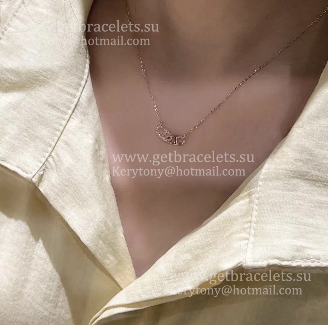 New Hermes New Farandole Necklace With Diamonds Silver Yellow Gold Rose Gold