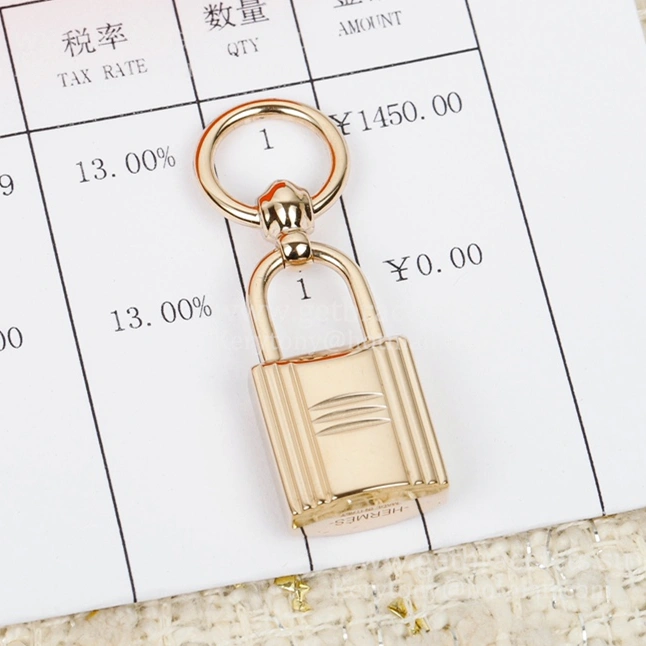 New Style Hermes Lock Scarf Ring Buckle in Rose Gold