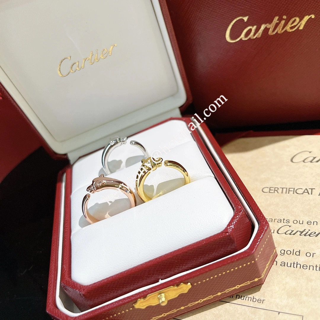 New Style Jewellery Online Panthere de Cartier Ring Yellow Gold Rose Gold White Gold