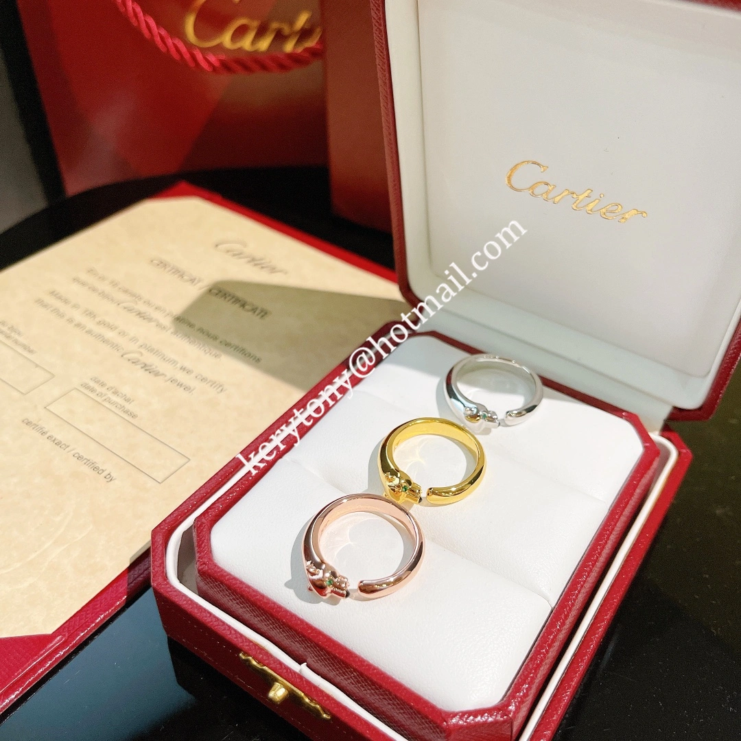 New Style Jewellery Online Panthere de Cartier Ring Yellow Gold Rose Gold White Gold